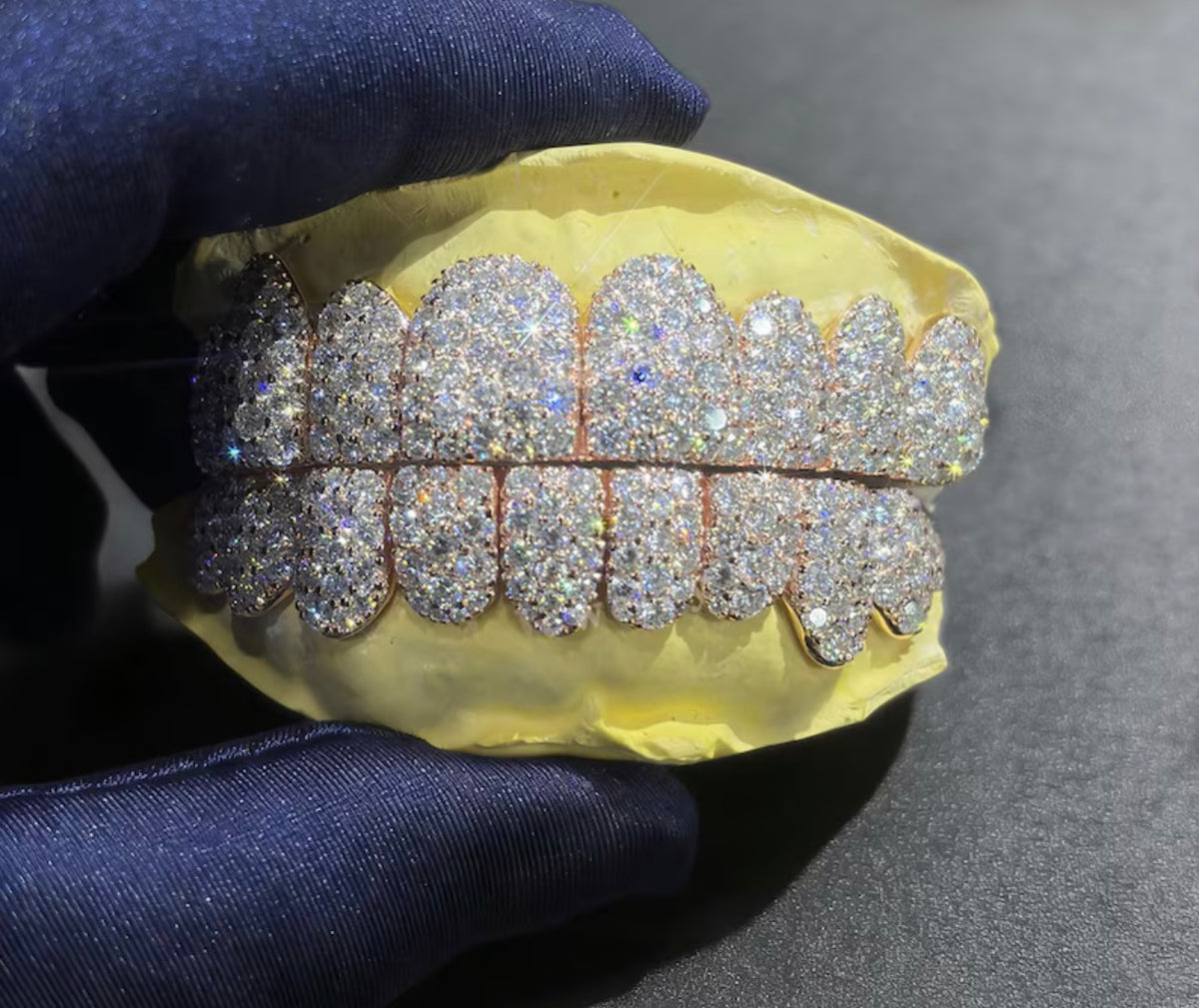 FULLY ICED OUT GRILLZ (Silver and Moissanite)