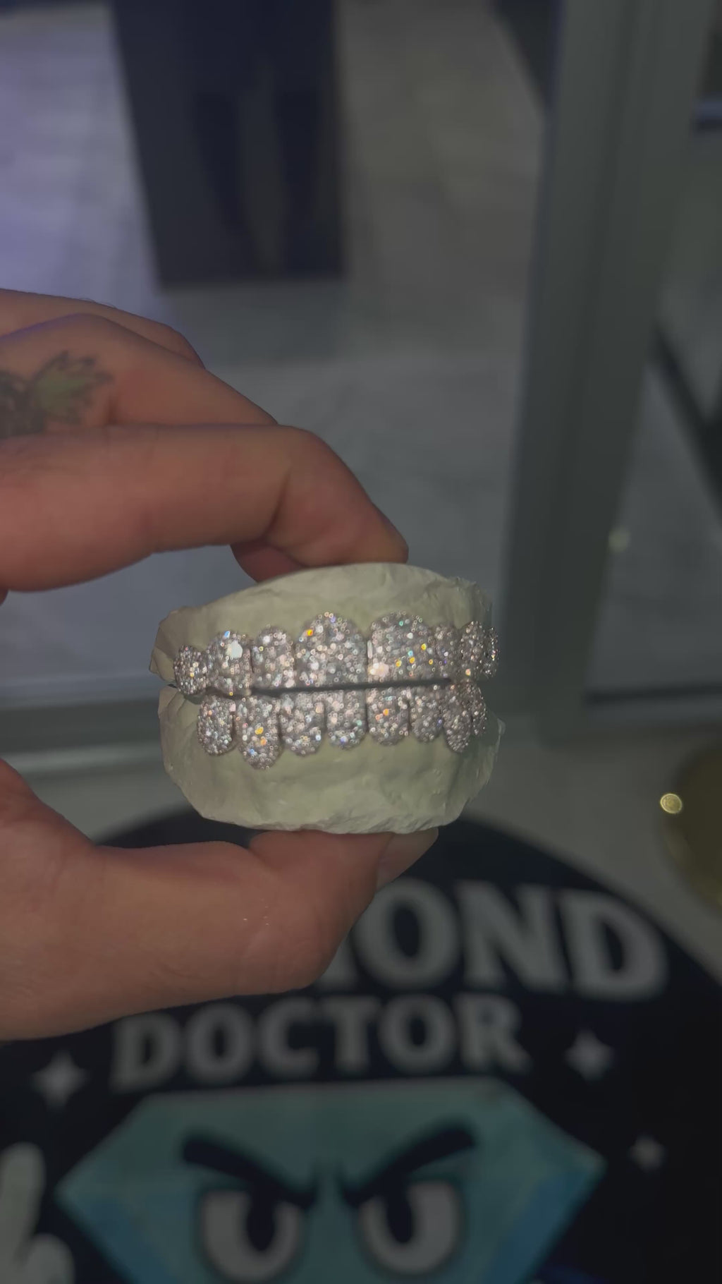 FULLY ICED OUT GRILLZ (Silver and Moissanite)